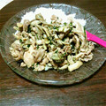 ますすまゆゆ's cooksnap of when they made 春菊と豚肉の香り炒め.