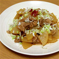 yukky0717's cooksnap of when they made 大根と豚肉の甘辛炒め物.