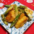 シャンプーハット's cooksnap of when they made チキンナゲット活用♪アスパラオーロラ炒め.
