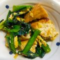 Kill Buss's cooksnap of when they made 厚揚げと小松菜卵とじ☆丼で簡単ランチ.