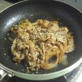 megu238's cooksnap of when they made 牛肉のコチュマヨ炒め.