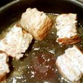 とまひよまま's cooksnap of when they made 油揚げに鶏&海老ミンチのサンド煮～＾＾.
