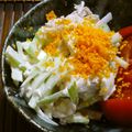 yoco152's cooksnap of when they made セロリと鶏ささみのミモザサラダ.