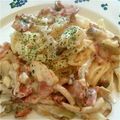 なおぴっぴぴぴ's cooksnap of when they made きのことベーコンのクリームパスタ.