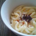 miki☆T's cooksnap of when they made 冷凍うどんで簡単☆食べるラー油釜玉うどん.