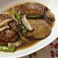 やふやふ's cooksnap of when they made ヘルシー☆キノコあんかけ豆腐ハンバーグ.