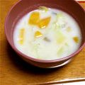 ｧﾐmama's cooksnap of when they made 美肌☆体温めて冬乗り越えよう♪豆乳味噌汁.