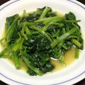 goodluckベア's cooksnap of when they made ほうれん草のニンニク青菜炒め(^O^).
