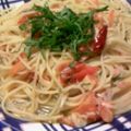 volvol's cooksnap of when they made 桜海老とトマトのパスタ.