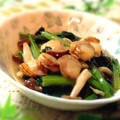 あやまるく's cooksnap of when they made ∮小松菜とホタテ☆鶏がらしょう油炒め∮.