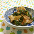 赤い電話's cooksnap of when they made 春菊と豚肉の明太マヨ炒め.