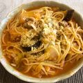 おじ☆さん's cooksnap of when they made フライパン一つ！トマトジュースパスタ.