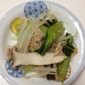 tokuku's cooksnap of when they made チンゲン菜とツナの酒蒸し.