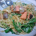 薄荷茶's cooksnap of when they made *鮭と三つ葉のパスタ　柚子胡椒風味*.