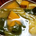 みかりんさん。's cooksnap of when they made 南瓜とちぢみほうれん草、薄揚げの味噌汁.