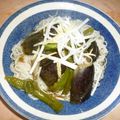Jock's cooksnap of when they made 揚げ茄子風そうめん.