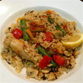msft5632's cooksnap of when they made 簡単☆チキンと野菜ときのこのパエリア.