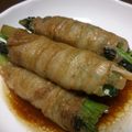 かにしゃんママ's cooksnap of when they made ●かき菜の肉巻き●.