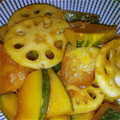 naomiku7's cooksnap of when they made 南瓜と蓮根の照り焼き.