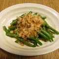 にきけん's cooksnap of when they made ５分でいんげんおかか和え.