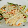 lyennes's cooksnap of when they made ちくわとキュウリのわさびマヨサラダ.