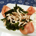 berry_a's cooksnap of when they made 蒸し鶏とわかめの麺つゆラー油和え♪.