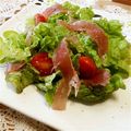 みのりっくす's cooksnap of when they made サラダ菜と生ハムの簡単サラダ☆.