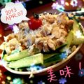 ＊青砂糖＊'s cooksnap of when they made 鶏ささみとキムチとキャベツの卵かけご飯.