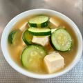 azbjbn's cooksnap of when they made ＊ズッキーニと豆腐のみそ汁＊.