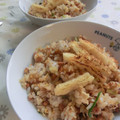 3mamakuma's cooksnap of when they made きつねとたぬきの仲よし納豆炒飯.