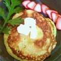 omitsumeg's cooksnap of when they made よもぎのパンケーキ.