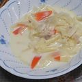 りじぇんぬ's cooksnap of when they made ほっこりマカロニミルクスープ.
