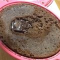 ぽにぽに雪だるま☃'s cooksnap of when they made ＊ルクエdeフォンダンショコラ風蒸しパン.