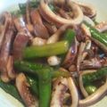 Hanarila's cooksnap of when they made イカとアスパラのバター焼き.