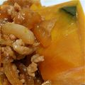 たんやまさん's cooksnap of when they made ひき肉と玉ねぎで★カボチャの煮物★.