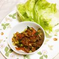 nuri0's cooksnap of when they made ひき肉とセロリのレタス包み.