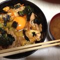 くろどっと's cooksnap of when they made スタミナ豚キムチ納豆丼.