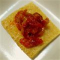 お花ちゃんママ's cooksnap of when they made チャンジャと焼き豆腐のカナッペ.