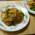 しのばぁたん's cooksnap of when they made おいしい鶏肉かぼちゃれんこん炒め.