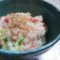 yocoayu's cooksnap of when they made ぷちぷち☆鮭おかゆ.