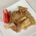 Puarani1's cooksnap of when they made 豚もも肉とエリンギの黒酢ソテー.