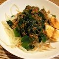 ゆみらんたん's cooksnap of when they made もやしとワカメを　ピリ辛胡麻ダレで♪.