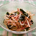 ありかん's cooksnap of when they made 節約！50円！もやしとワカメの酢味噌あえ.