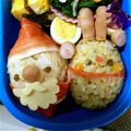 Z＆Jまま's cooksnap of when they made クリスマス♪サンタとトナカイのおにぎり♪.