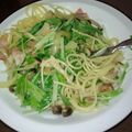 かみわかめ's cooksnap of when they made 水菜消費！水菜とベーコンのパスタ.