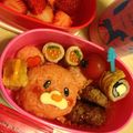 cocco823's cooksnap of when they made キャラ弁*桜色くまちゃんのお弁当.