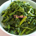 ひーゆーママ's cooksnap of when they made 菜の花色＊☆かき菜のからしすり胡麻和え★.