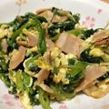 メイ☆★'s cooksnap of when they made ほうれん草のベーコン卵炒め.