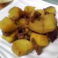 maruru-nn's cooksnap of when they made ハニー❤なコロコロさつま芋と挽肉の炒め物.