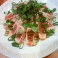 cocoa99's cooksnap of when they made まぐろのさっぱり焼き～香味野菜添え.